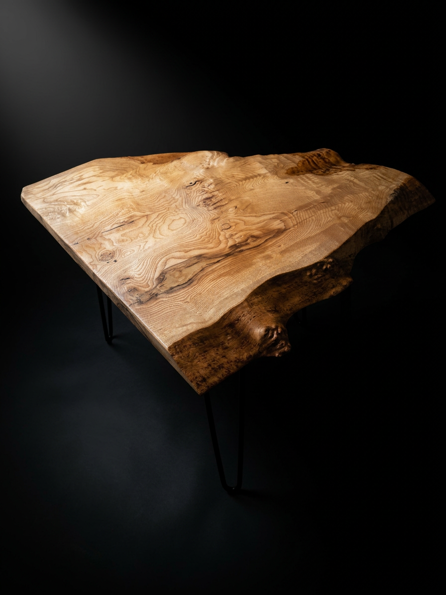 Olivenaske Burl Sofabord — vinkel 3